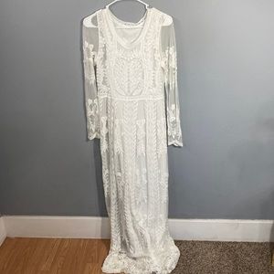 Womens White Lace Dress